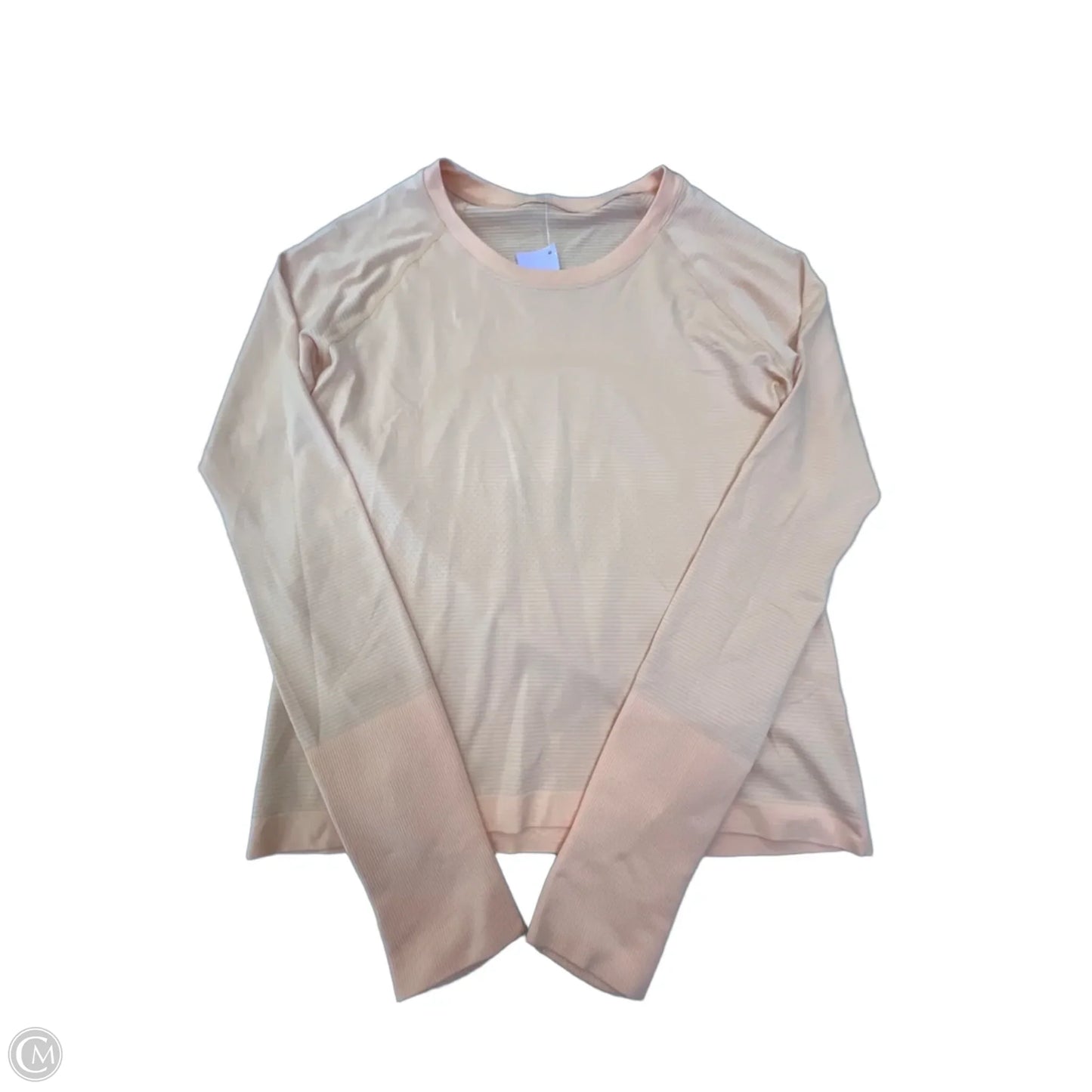 Athletic Top Long Sleeve Crewneck By Lululemon In Orange, Size: M