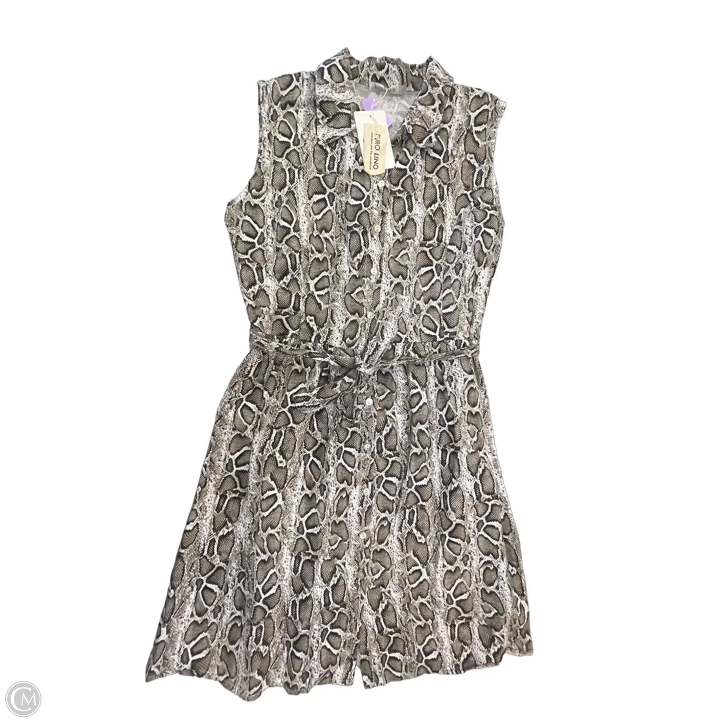 Dress Casual Midi By Clothes Mentor In Snakeskin Print, Size: L