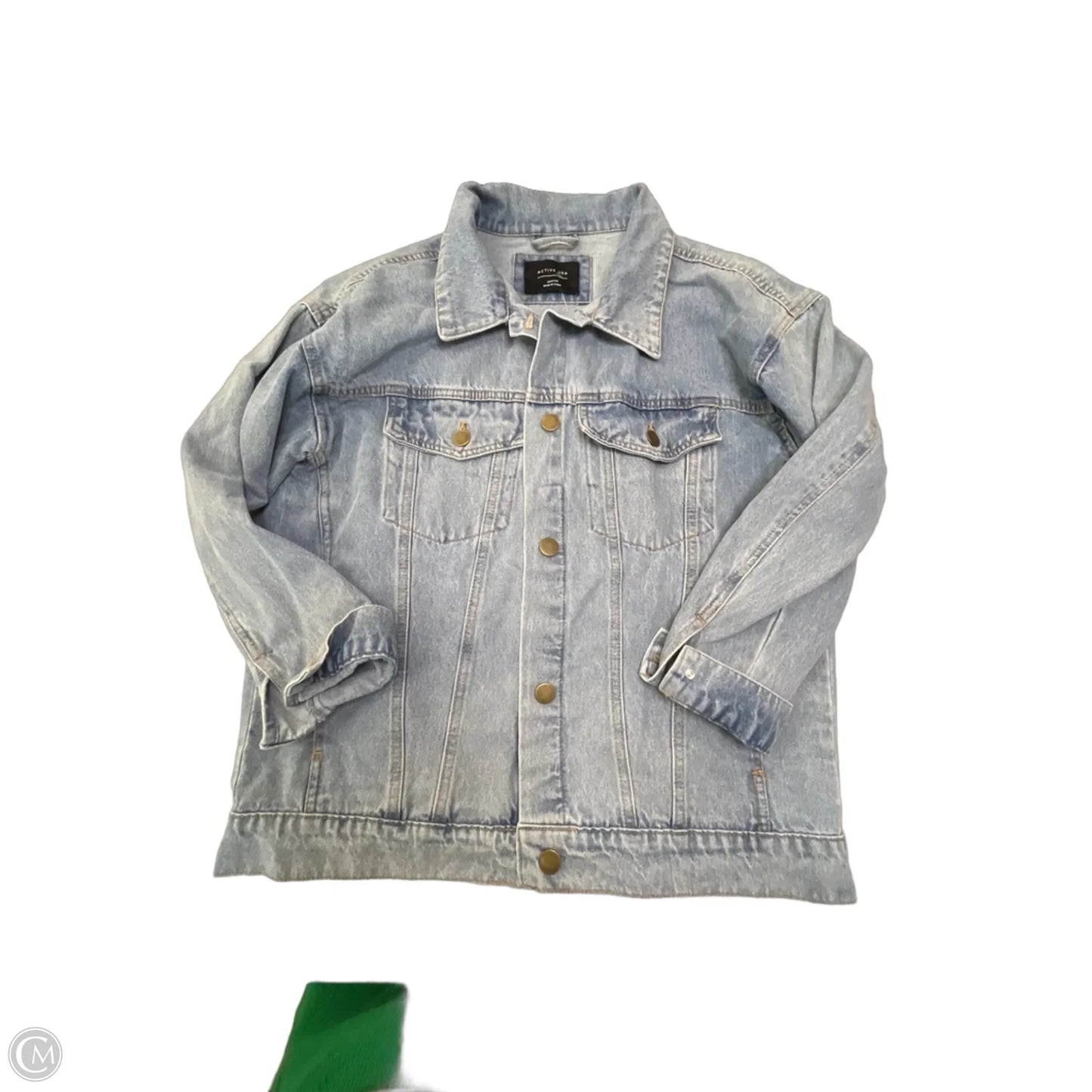 Jacket Denim By Active Usa In Blue Denim, Size: M