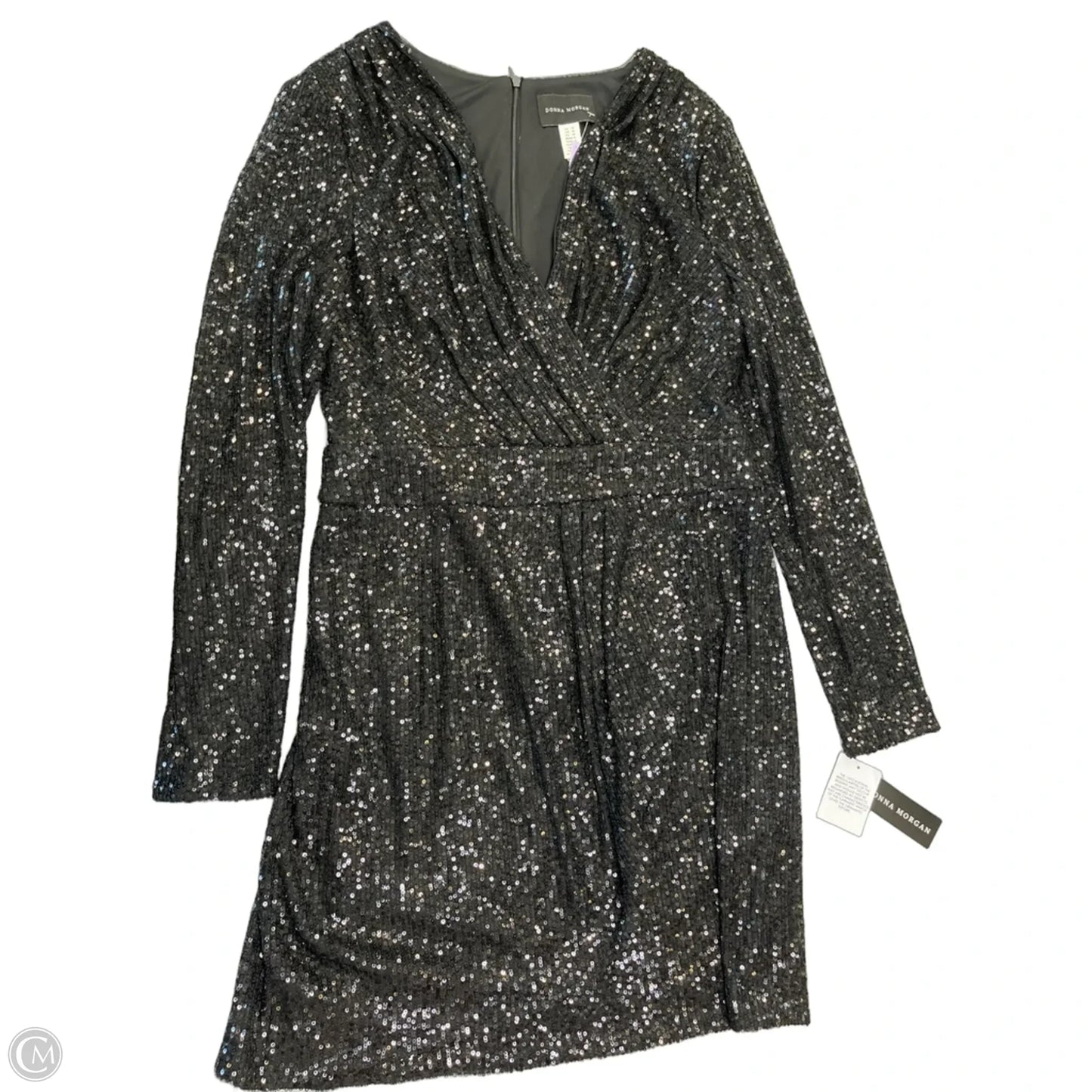 Dress Party Midi By Donna Morgan In Black, Size: Xl