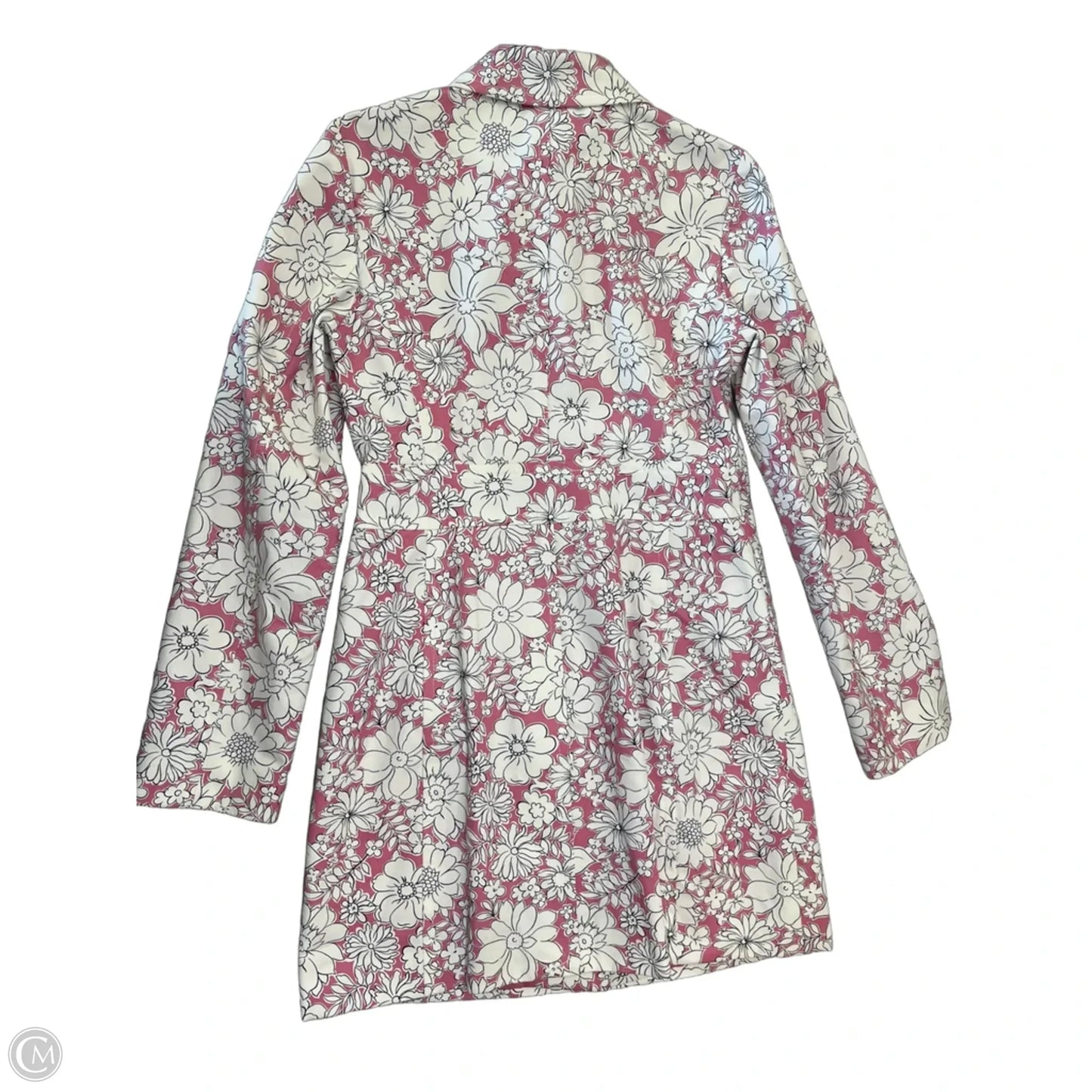 Coat Trench Coat By Loft In Floral Print, Size: Xs