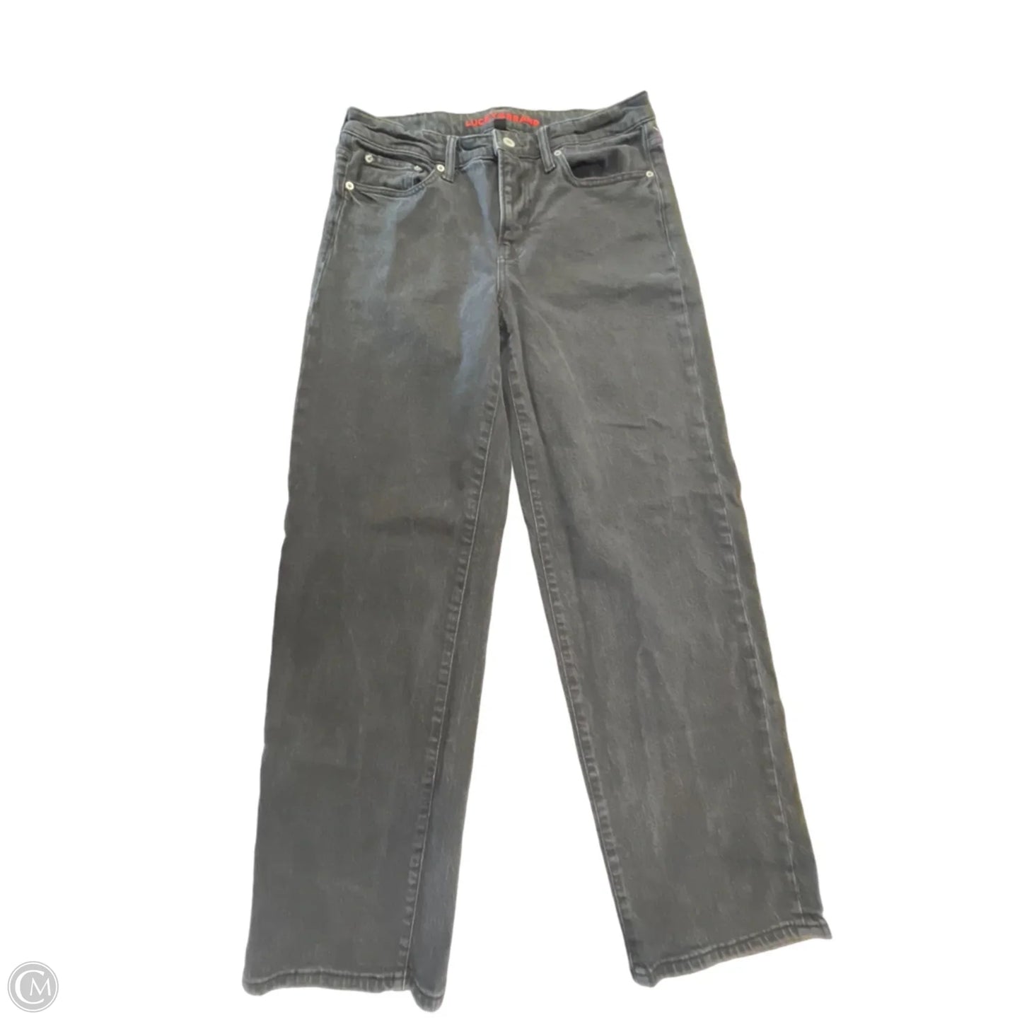 Jeans Wide Leg By Lucky Brand In Black Denim, Size: 8