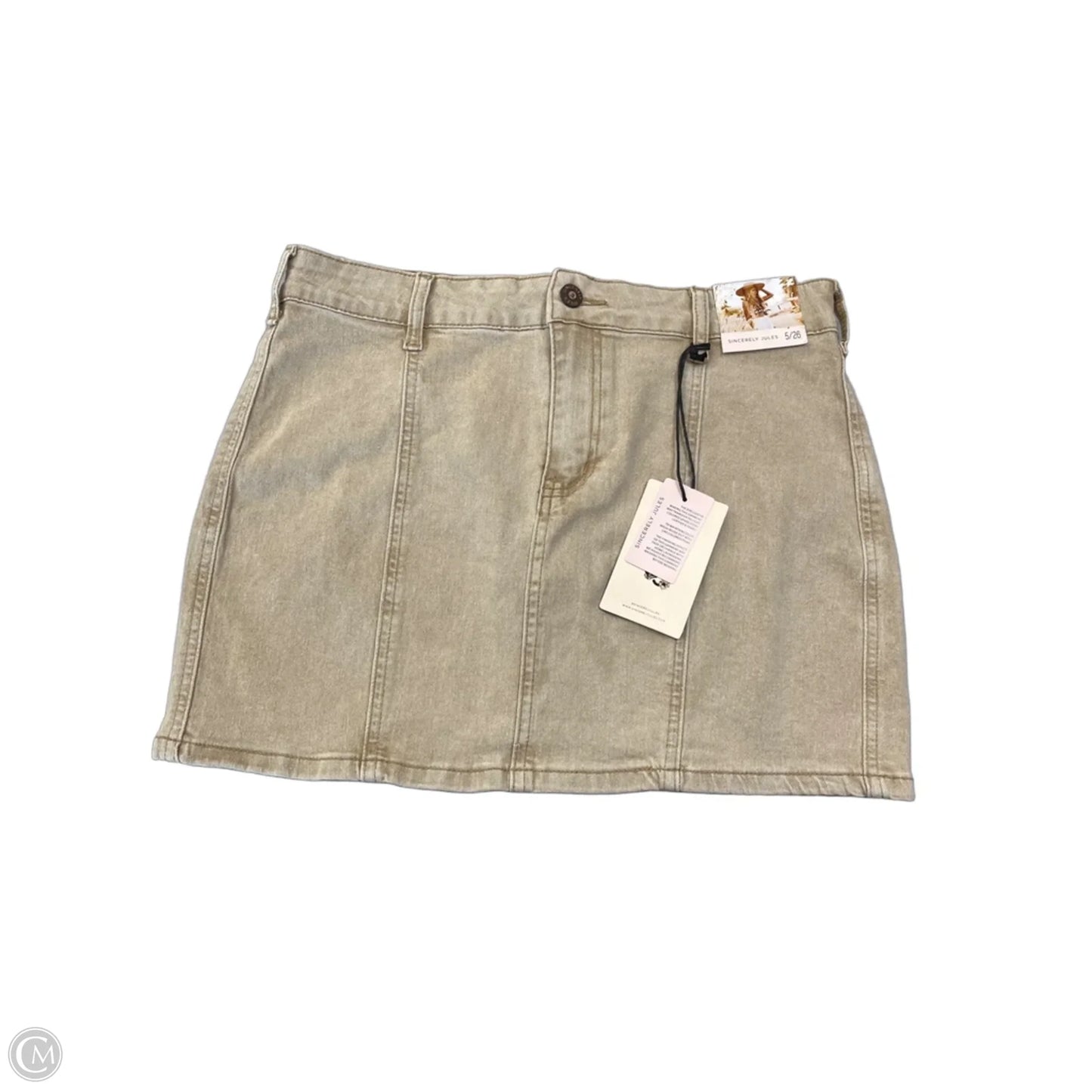 Skirt Mini & Short By Sincerely Jules In Tan Denim, Size: Xs