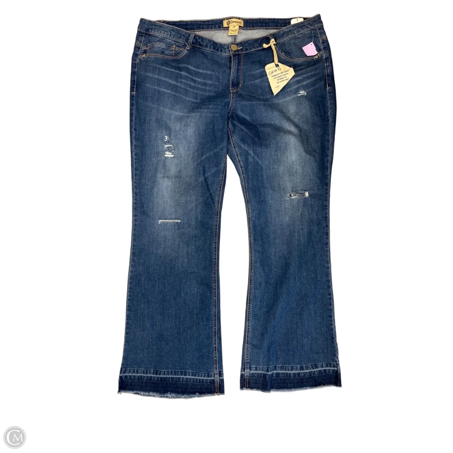 Jeans Flared By Democracy In Blue Denim, Size: 20
