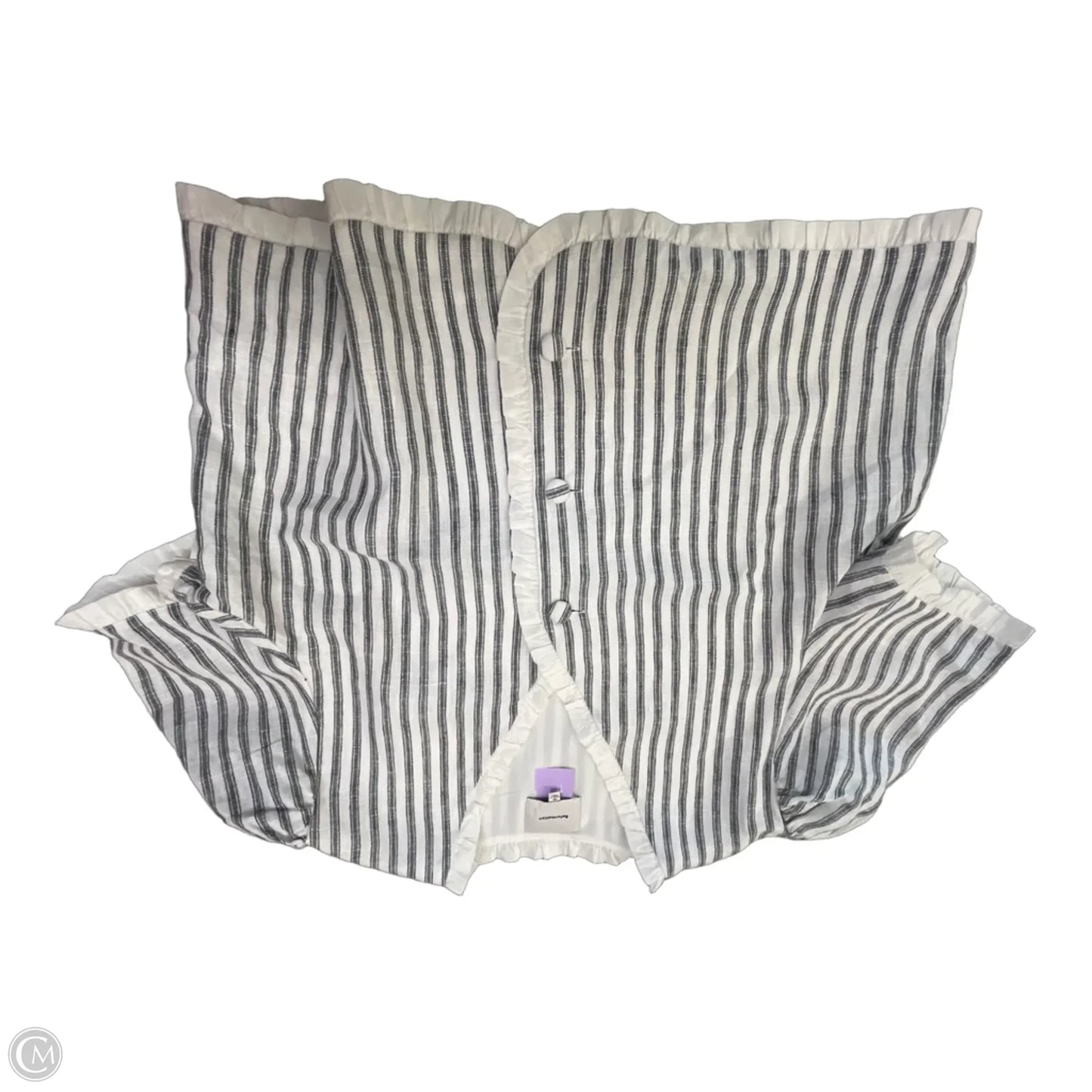 Top Short Sleeve By Reformation In Striped Pattern, Size: Xl