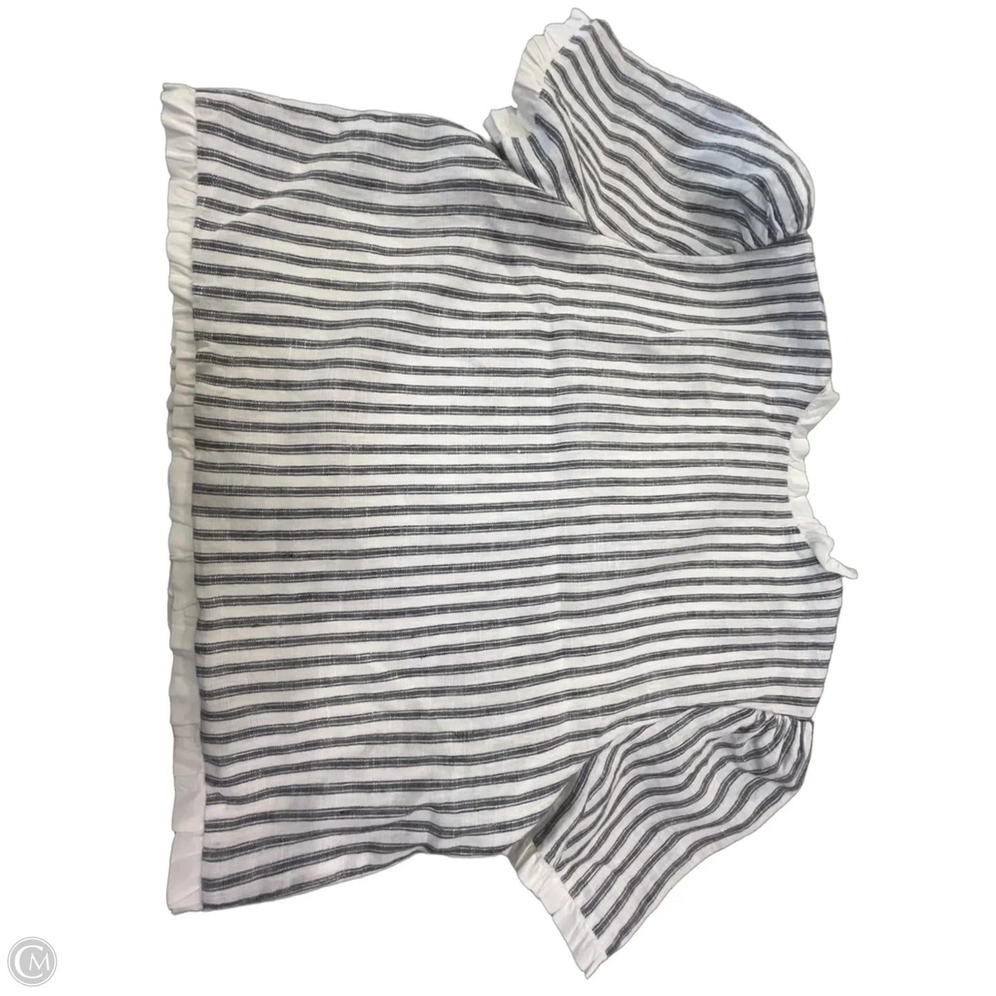 Top Short Sleeve By Reformation In Striped Pattern, Size: Xl