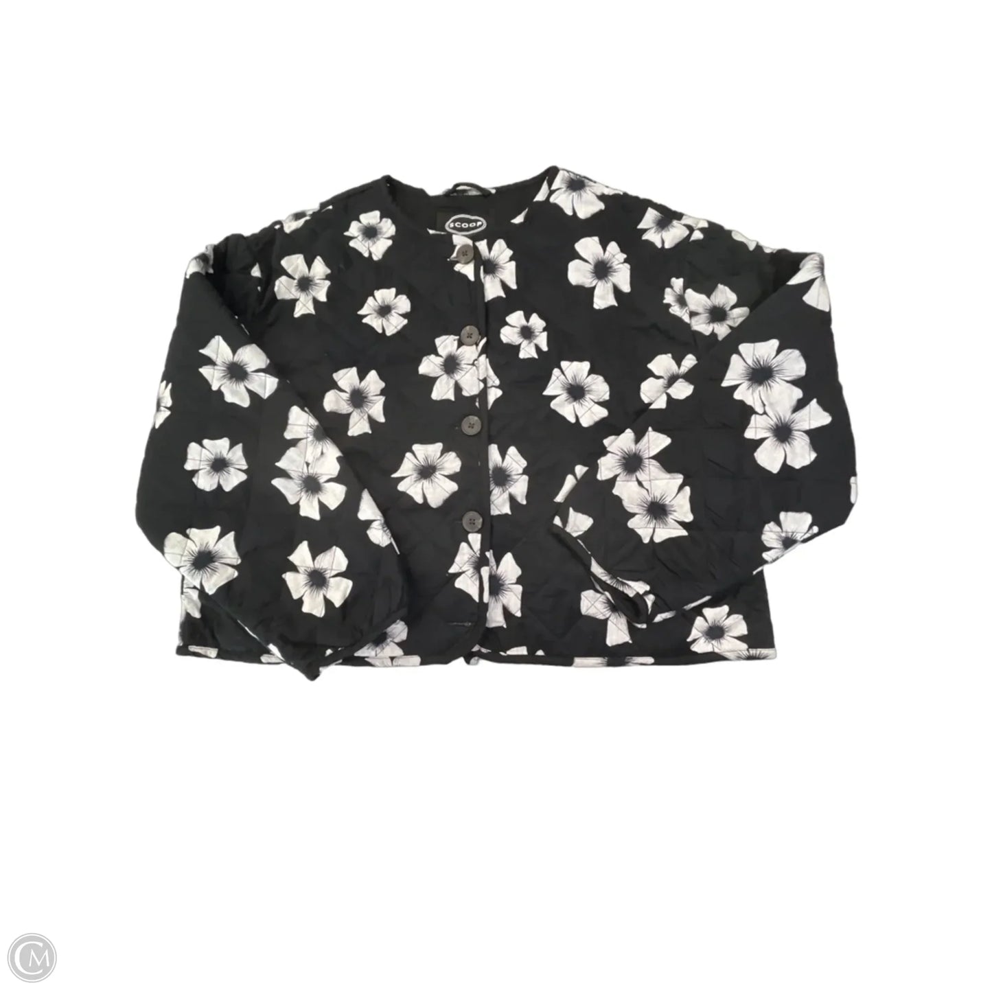 Jacket Puffer & Quilted By Scoop In Floral Print, Size: Xl