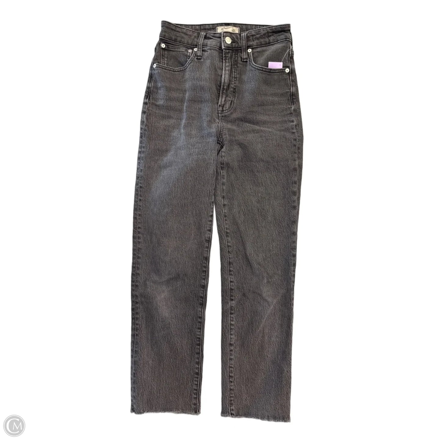 Jeans Straight By Madewell In Black Denim, Size: 0