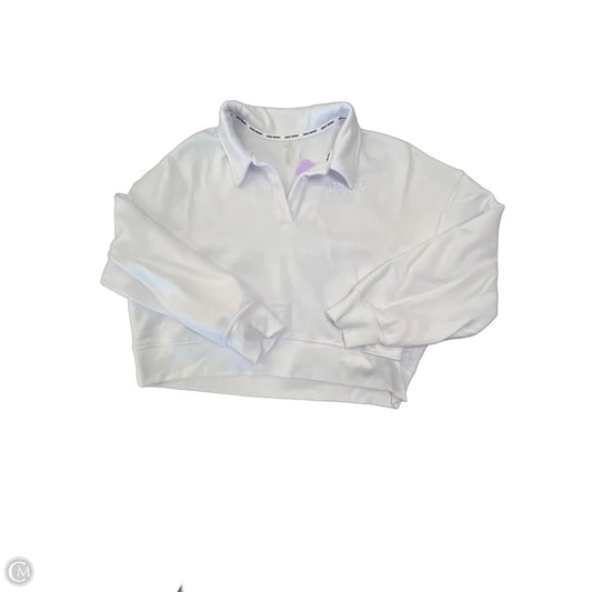 Athletic Sweatshirt Hoodie By Dkny In White, Size: L