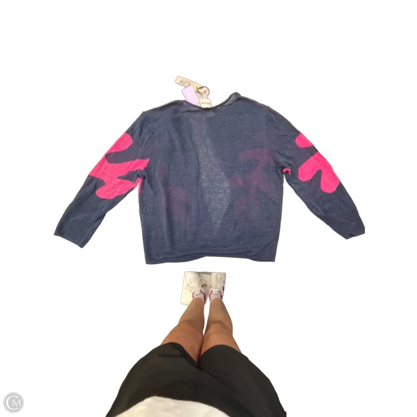 Cardigan By Nic + Zoe In Blue & Pink, Size: M