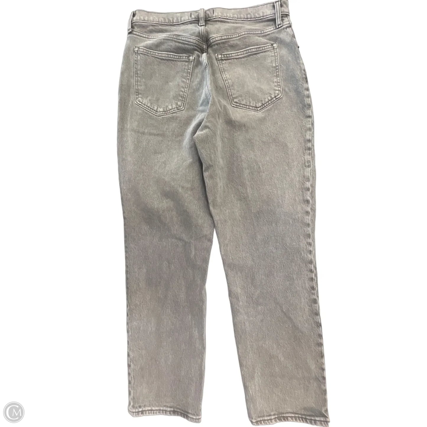 Jeans Straight By Abercrombie And Fitch In Grey Denim, Size: 12