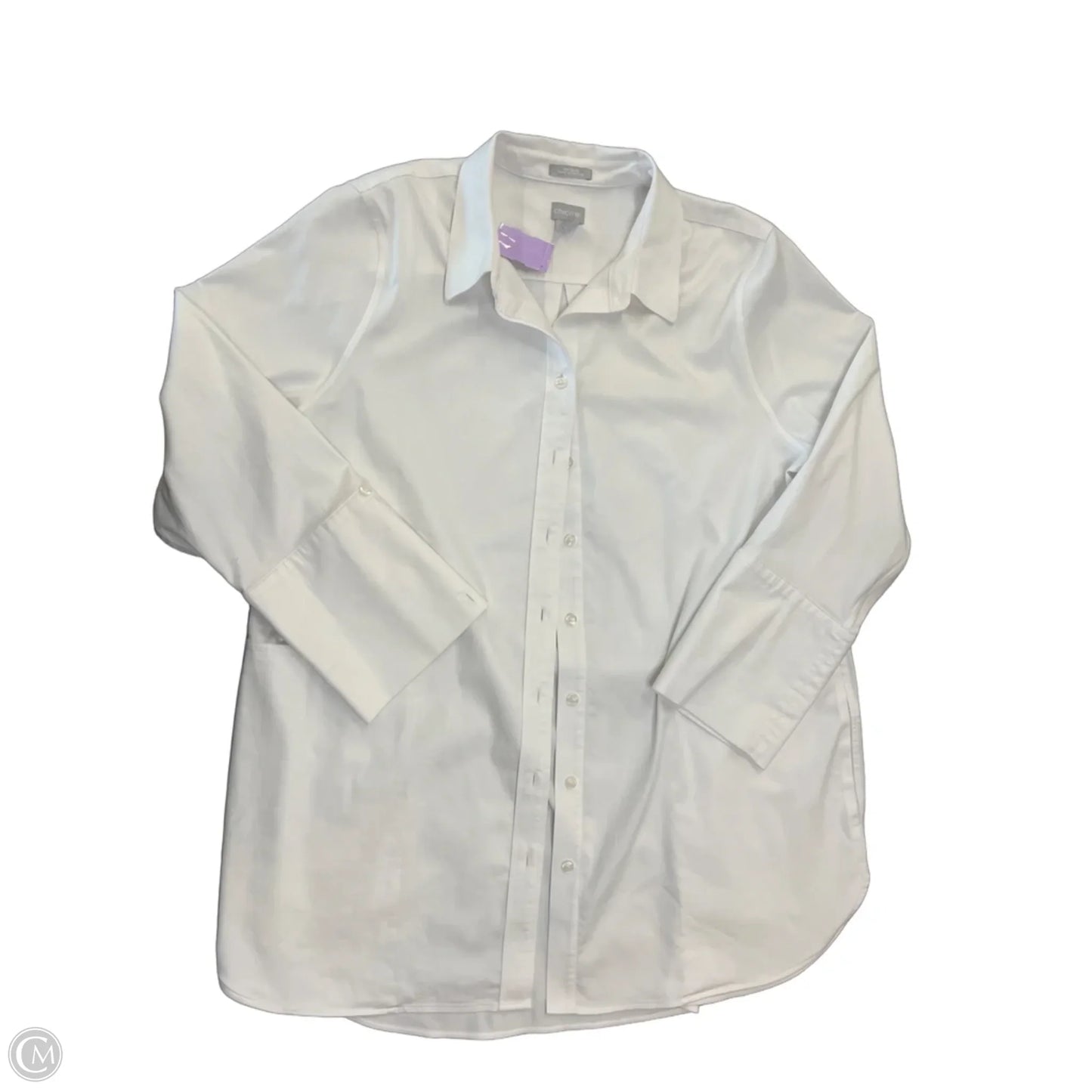 Top Long Sleeve By Chicos In White, Size: Xl