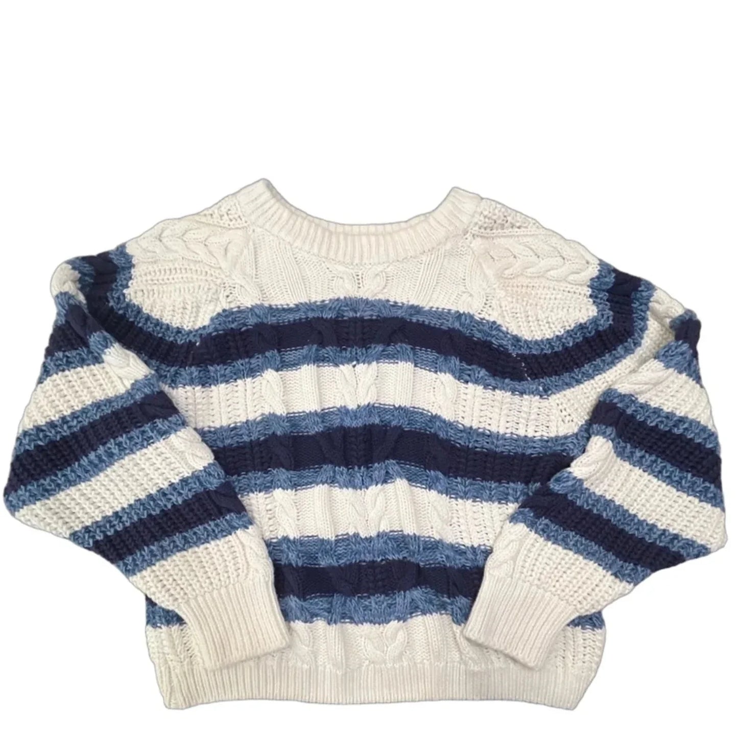 Sweater By Free People In Blue & Cream, Size: S