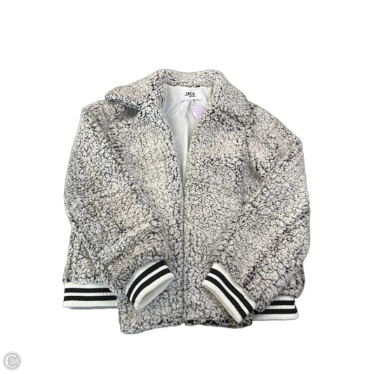 Jacket Faux Fur & Sherpa By Jack In Grey, Size: M