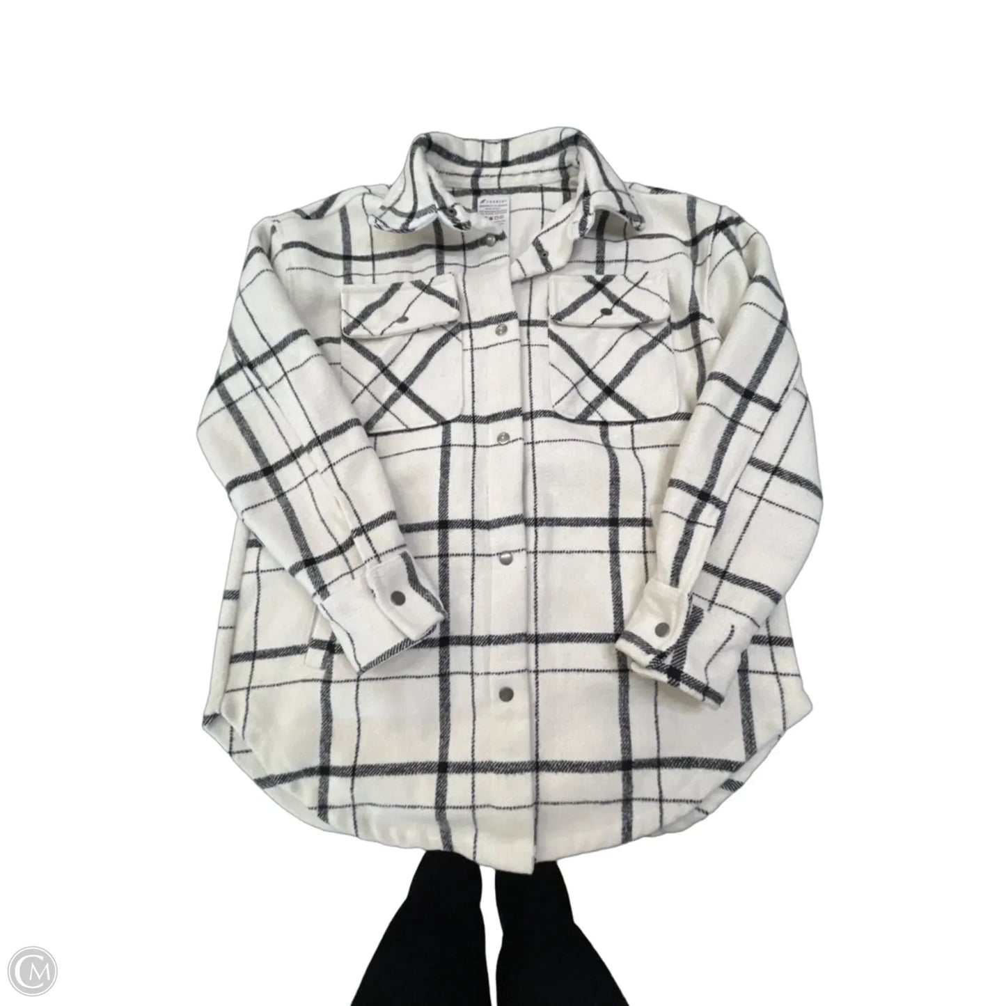 Jacket Shirt By Clothes Mentor In Checkered Pattern, Size: S