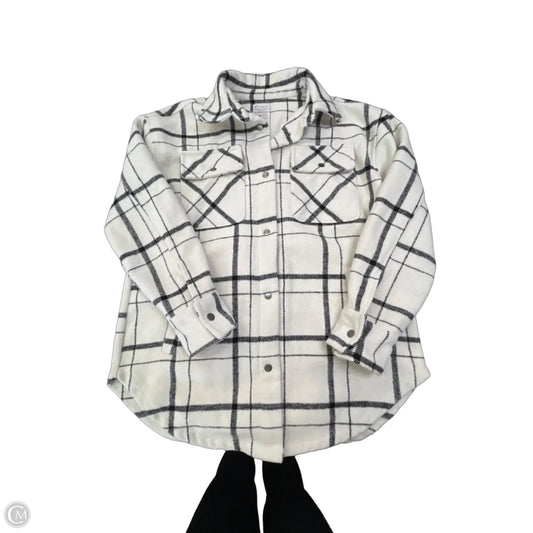 Jacket Shirt By Clothes Mentor In Checkered Pattern, Size: S