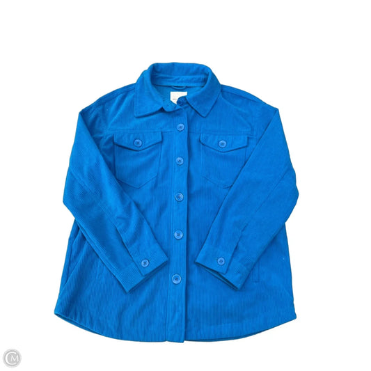 Jacket Shirt By Avec Les Filles In Blue, Size: L