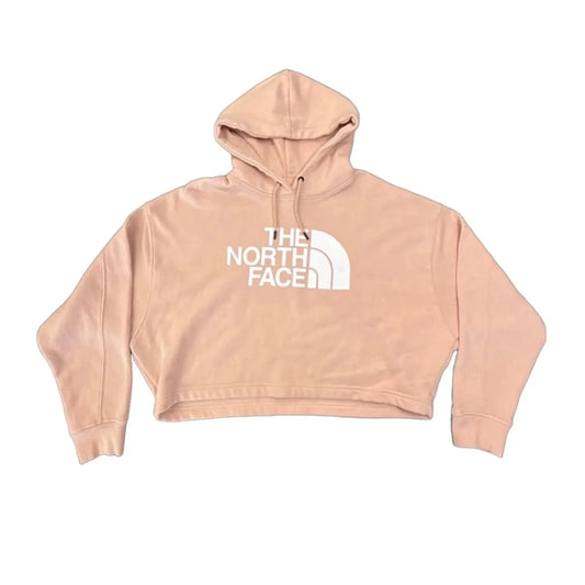 Athletic Sweatshirt Hoodie By The North Face In Peach, Size: L