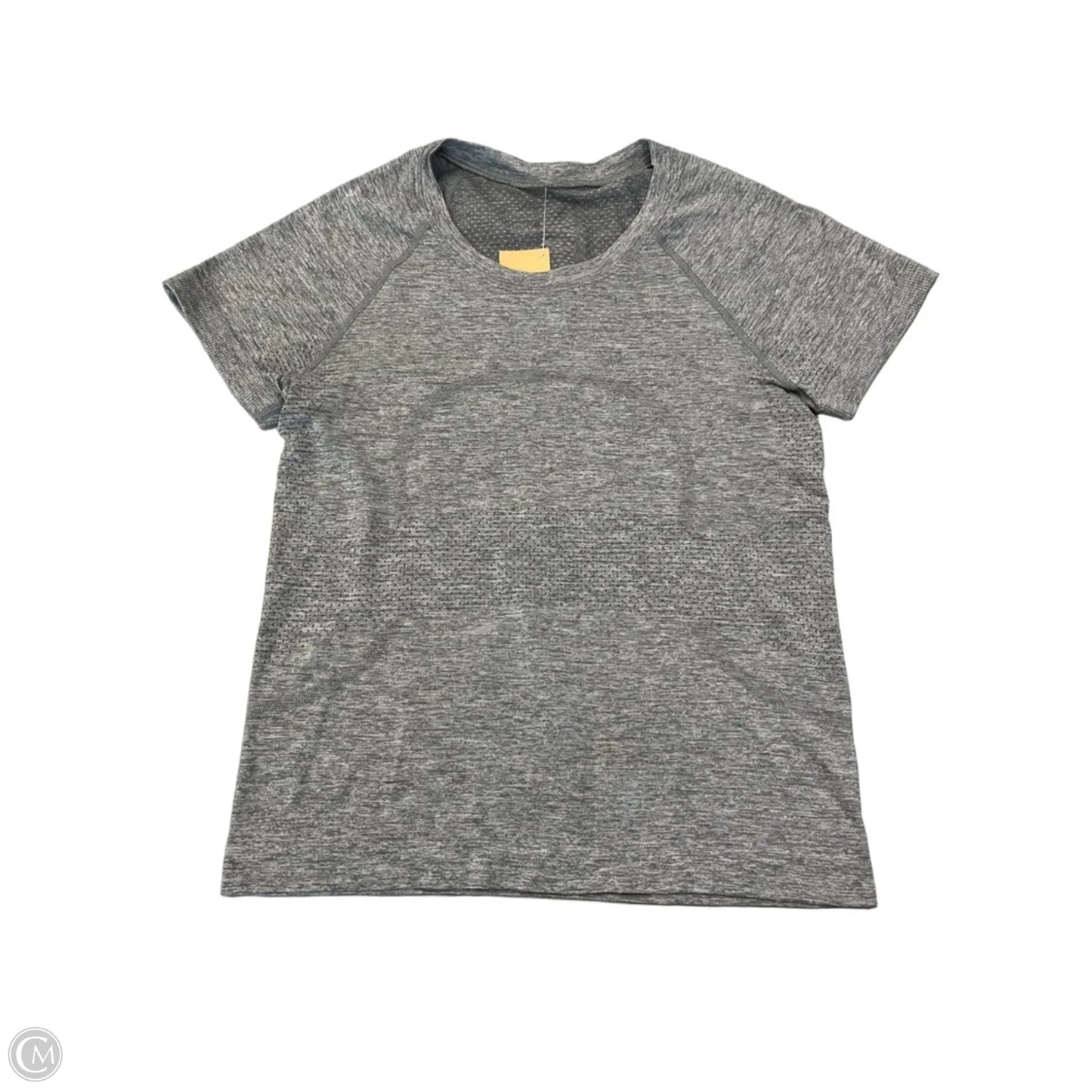 Athletic Top Short Sleeve By Lululemon In Grey, Size: S
