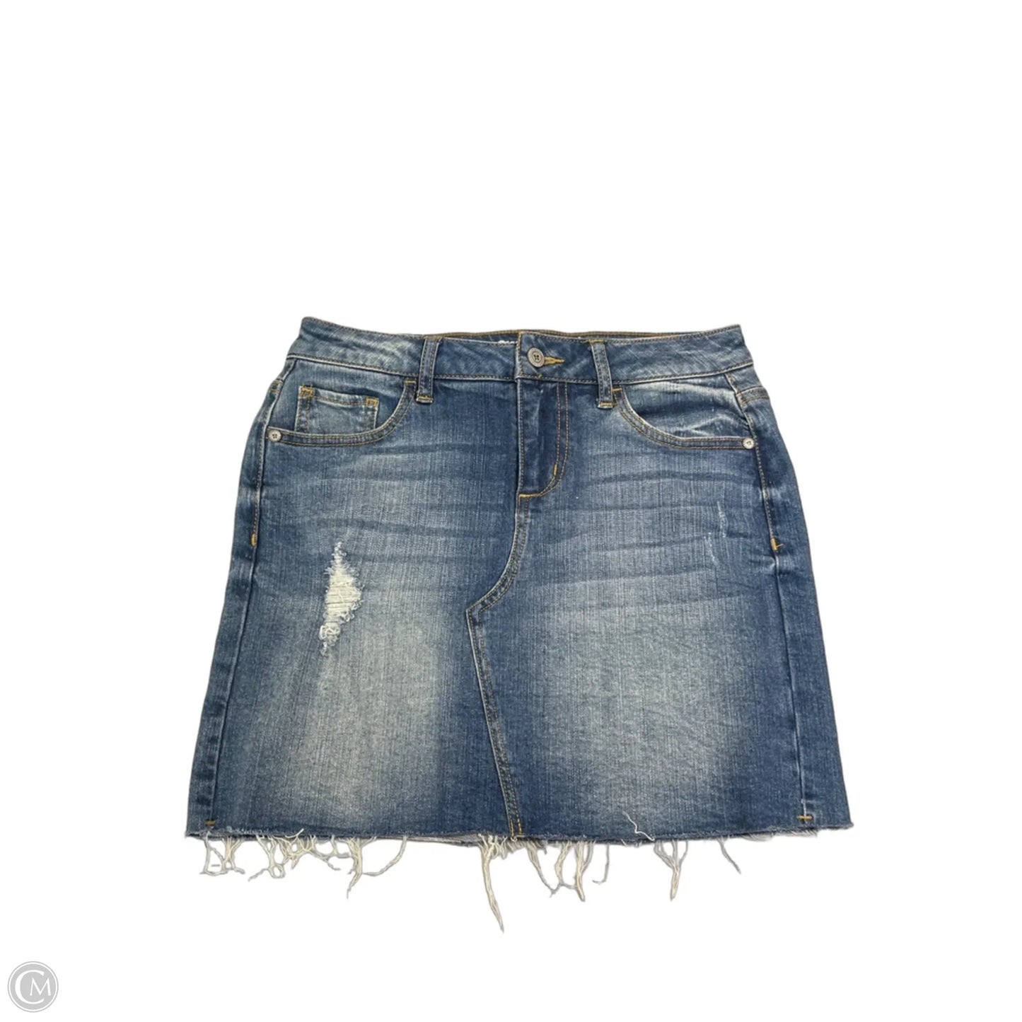 Skirt Mini & Short By Altard State In Blue Denim, Size: Xs