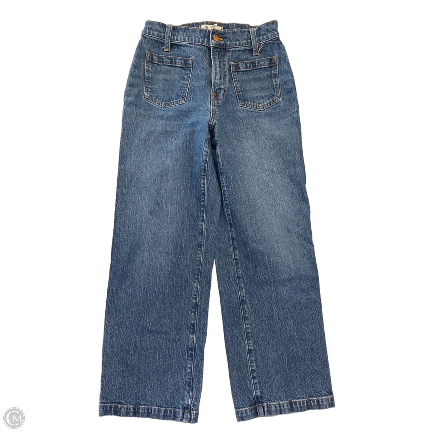 Jeans Wide Leg By Madewell In Blue Denim, Size: 2p
