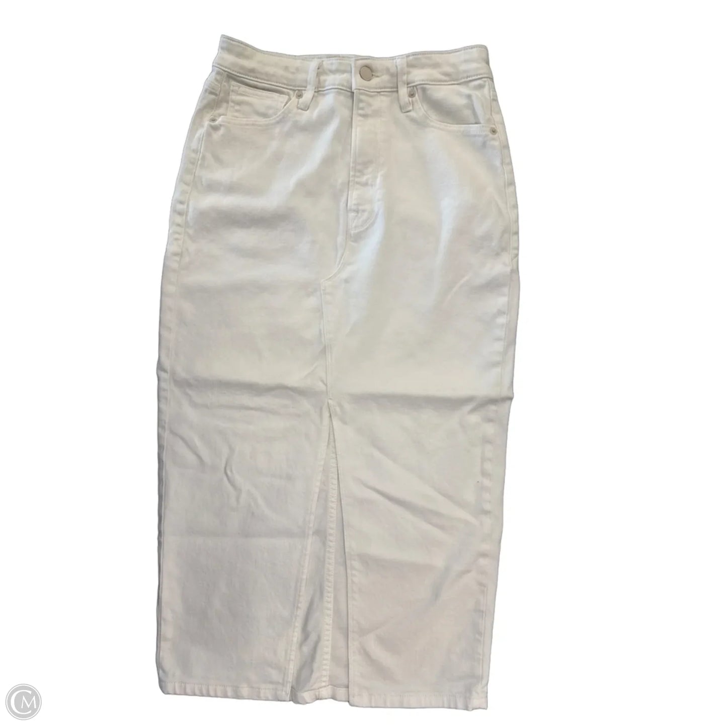 Skirt Midi By Good American In White Denim, Size: S