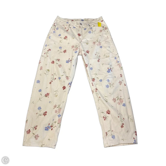 Jeans Wide Leg By Old Navy In Floral Print, Size: 14