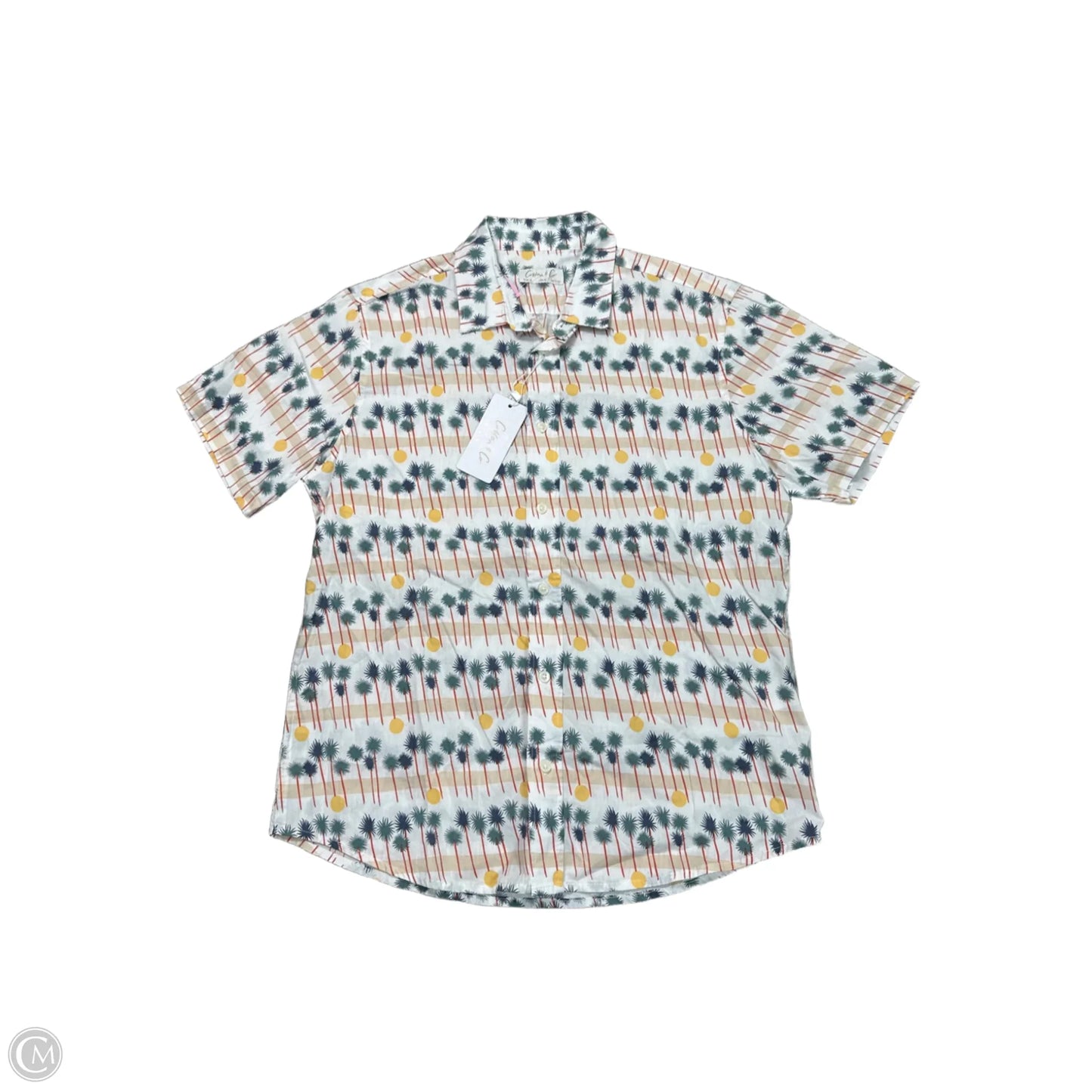 Top Short Sleeve By cotton & co In Yellow, Size: M