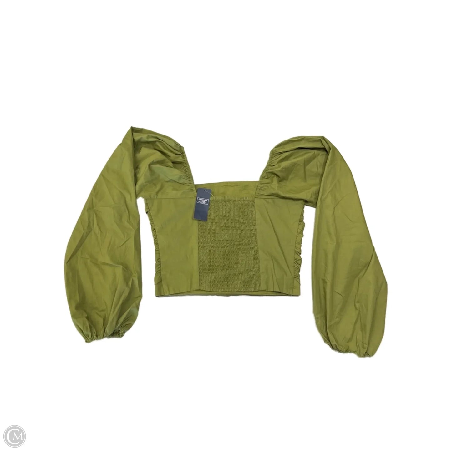Blouse Long Sleeve By Abercrombie And Fitch In Green, Size: S