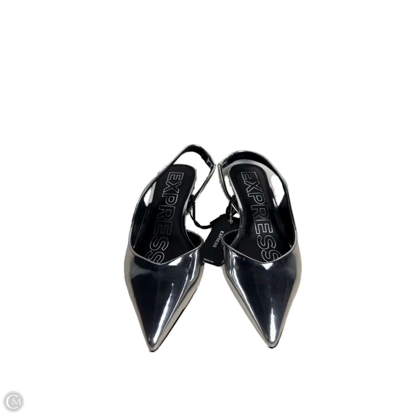 Shoes Heels Kitten By Express In Silver, Size: 7