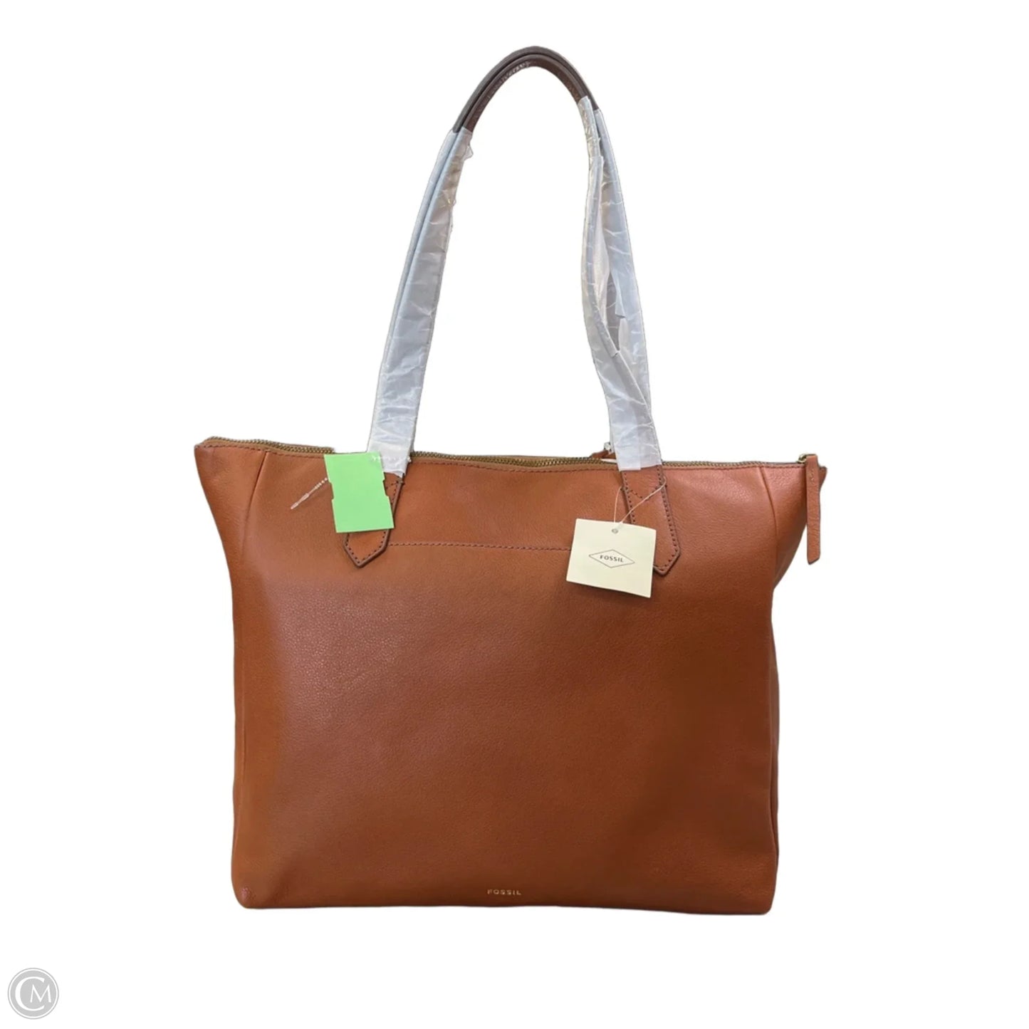 Handbag Leather By Fossil, Size: Large