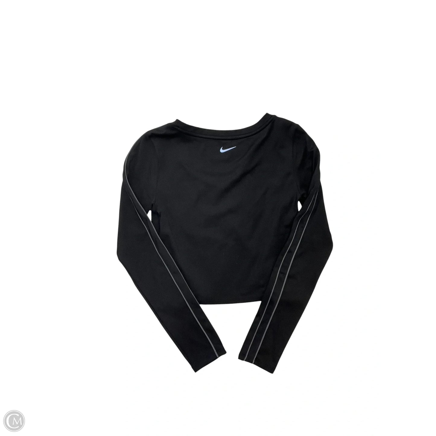 Athletic Top Long Sleeve Collar By Nike Apparel In Black, Size: S