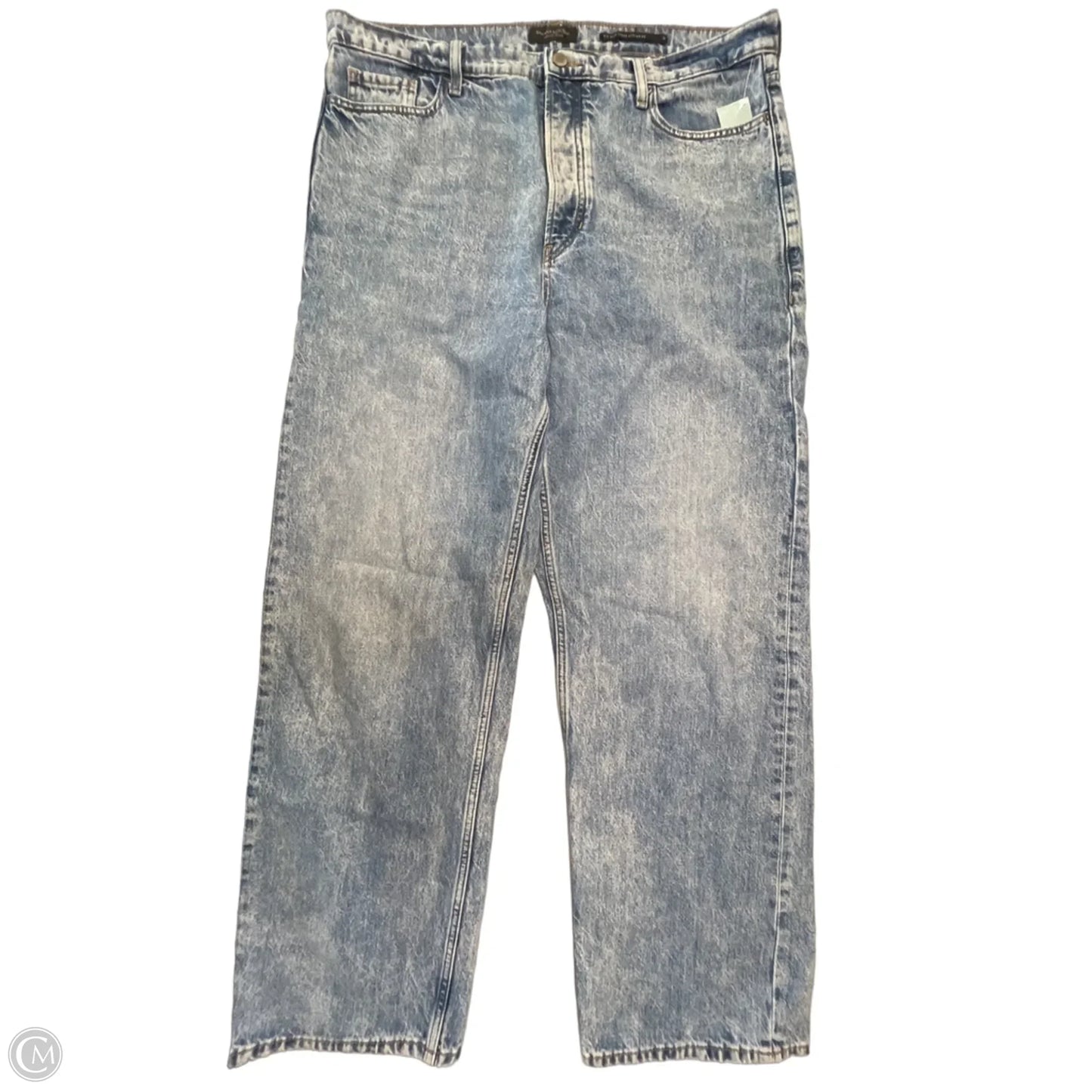 Jeans Straight By Banana Republic In Blue Denim, Size: 16