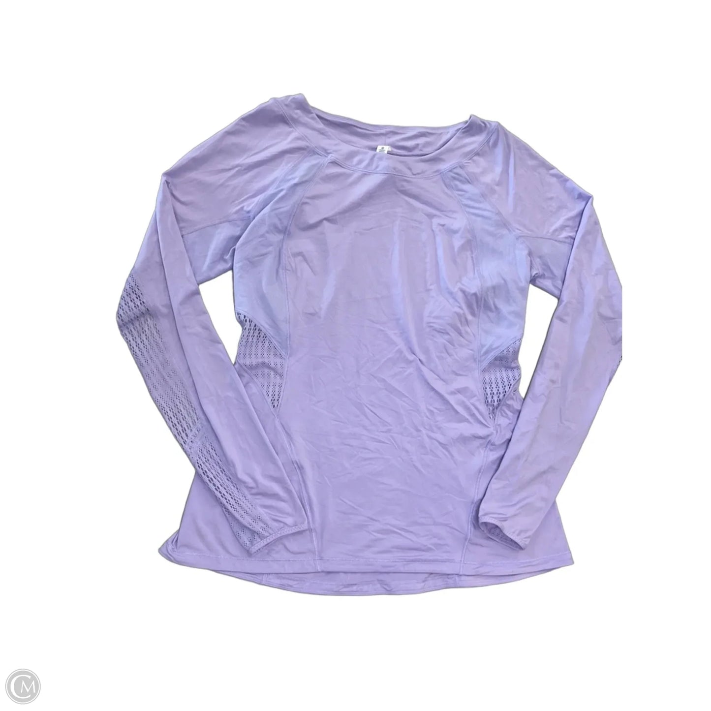 Athletic Top Long Sleeve Collar By Lululemon In Purple, Size: M