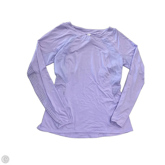 Athletic Top Long Sleeve Collar By Lululemon In Purple, Size: M