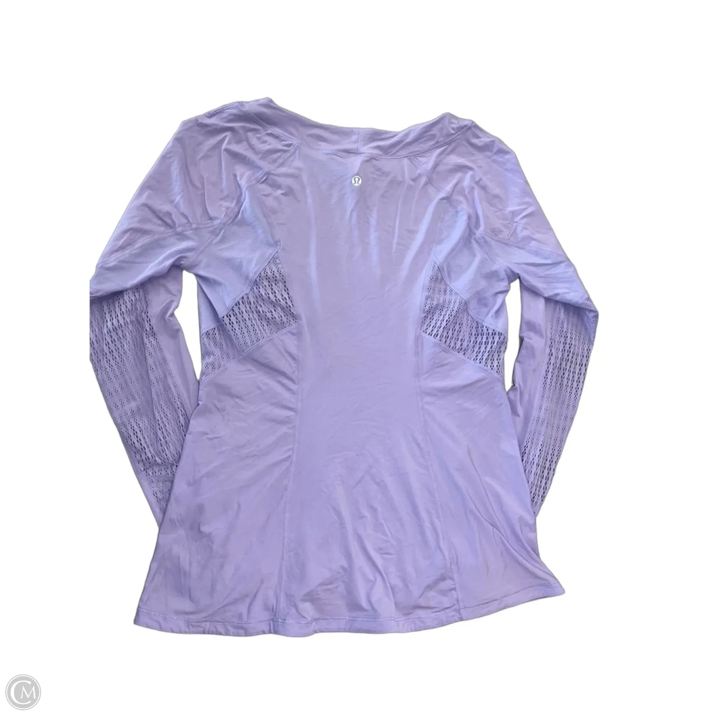Athletic Top Long Sleeve Collar By Lululemon In Purple, Size: M