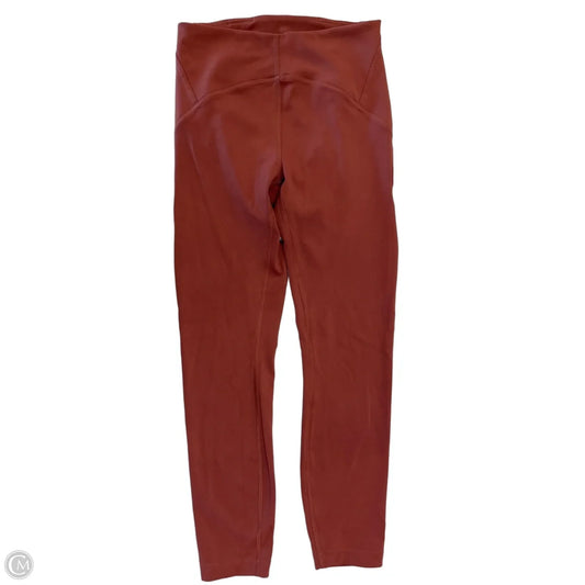 Athletic Leggings By Lululemon In Red, Size: S