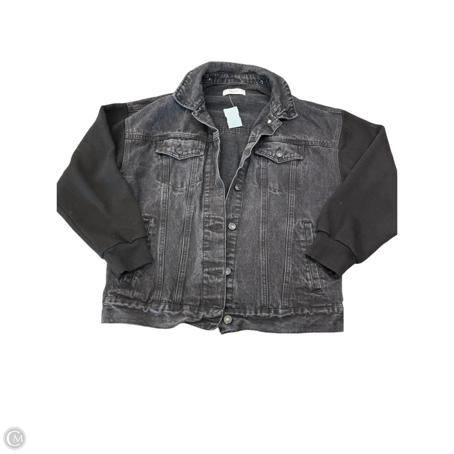 Jacket Denim By Kancan In Black Denim, Size: S