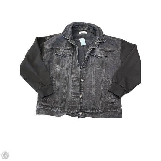 Jacket Denim By Kancan In Black Denim, Size: S