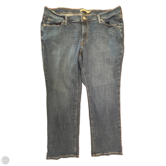 Jeans Straight By Levis In Blue Denim, Size: 20