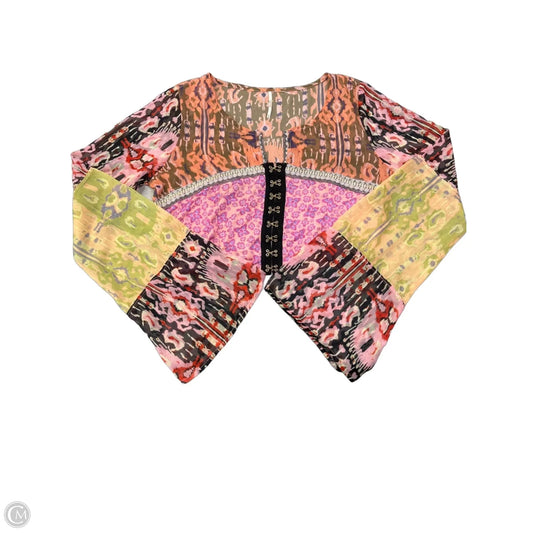 Blouse Long Sleeve By Free People In Multi-colored, Size: M