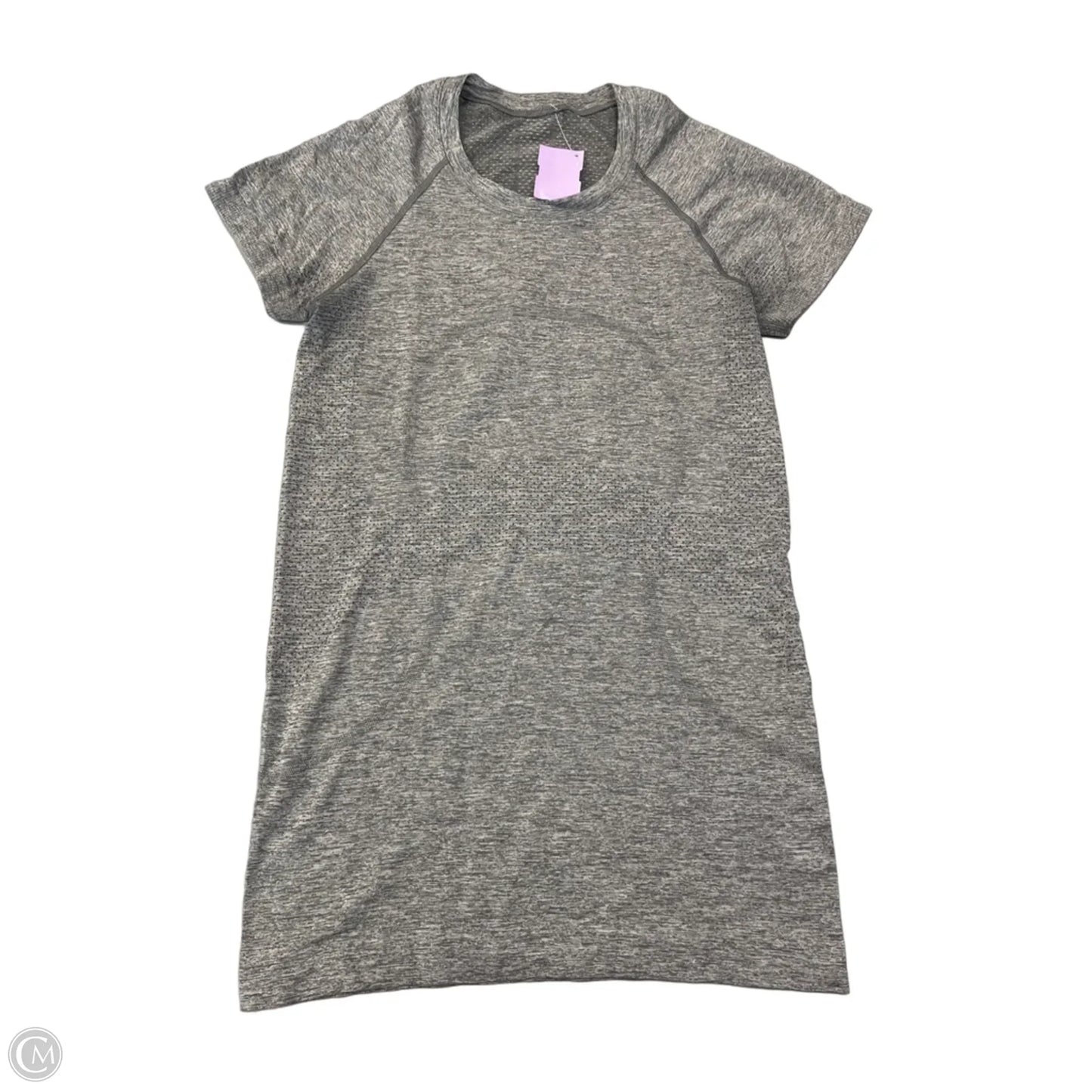Athletic Top Short Sleeve By Lululemon In Grey, Size: S