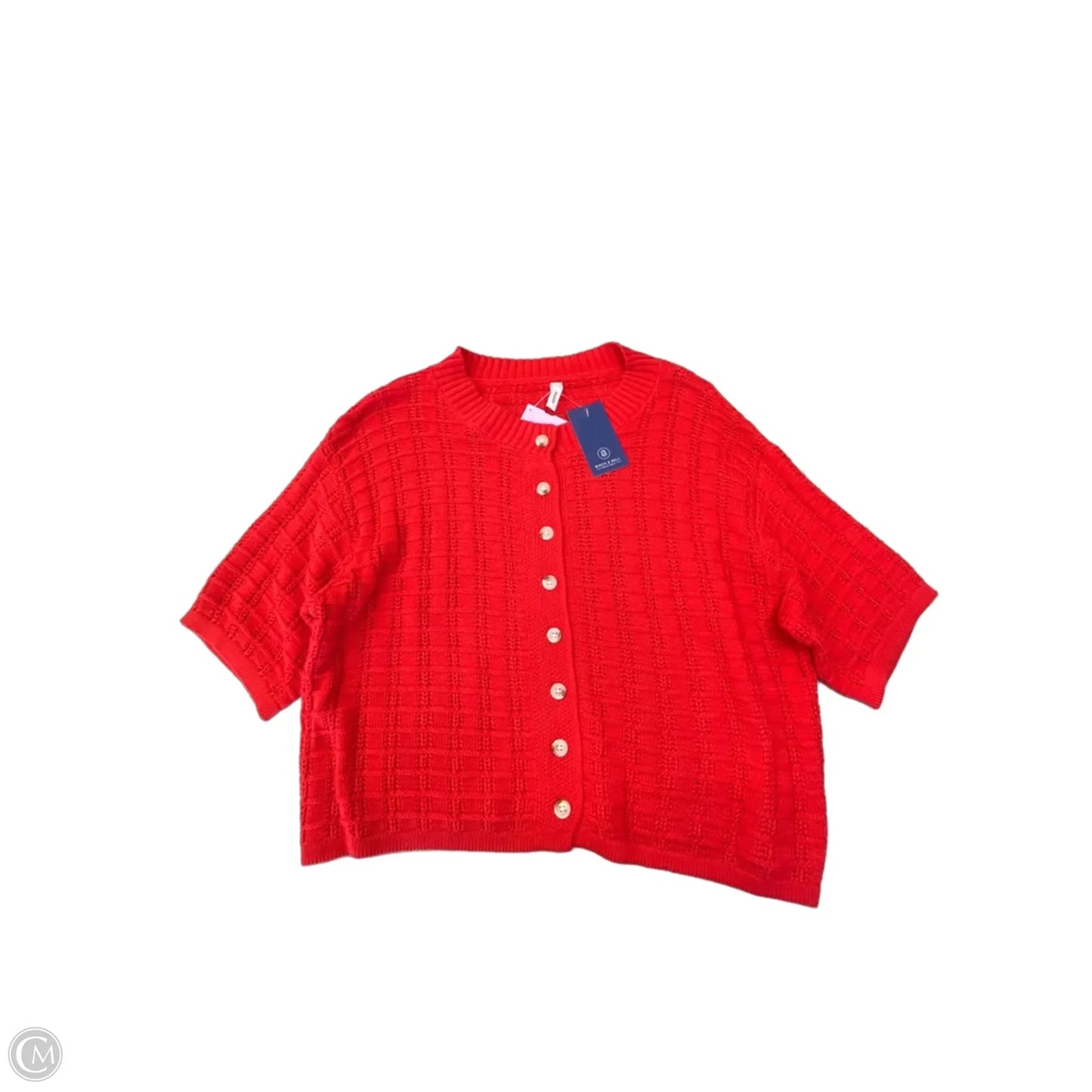 Sweater Short Sleeve By Wishlist In Red, Size: S