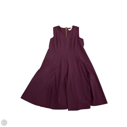 Dress Party Midi By Calvin Klein In Purple, Size: 2x