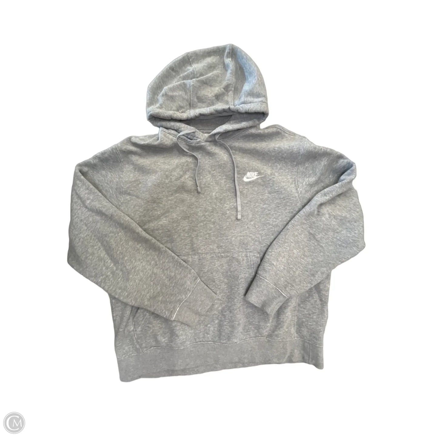 Sweatshirt Hoodie By Nike Apparel In Grey, Size: M