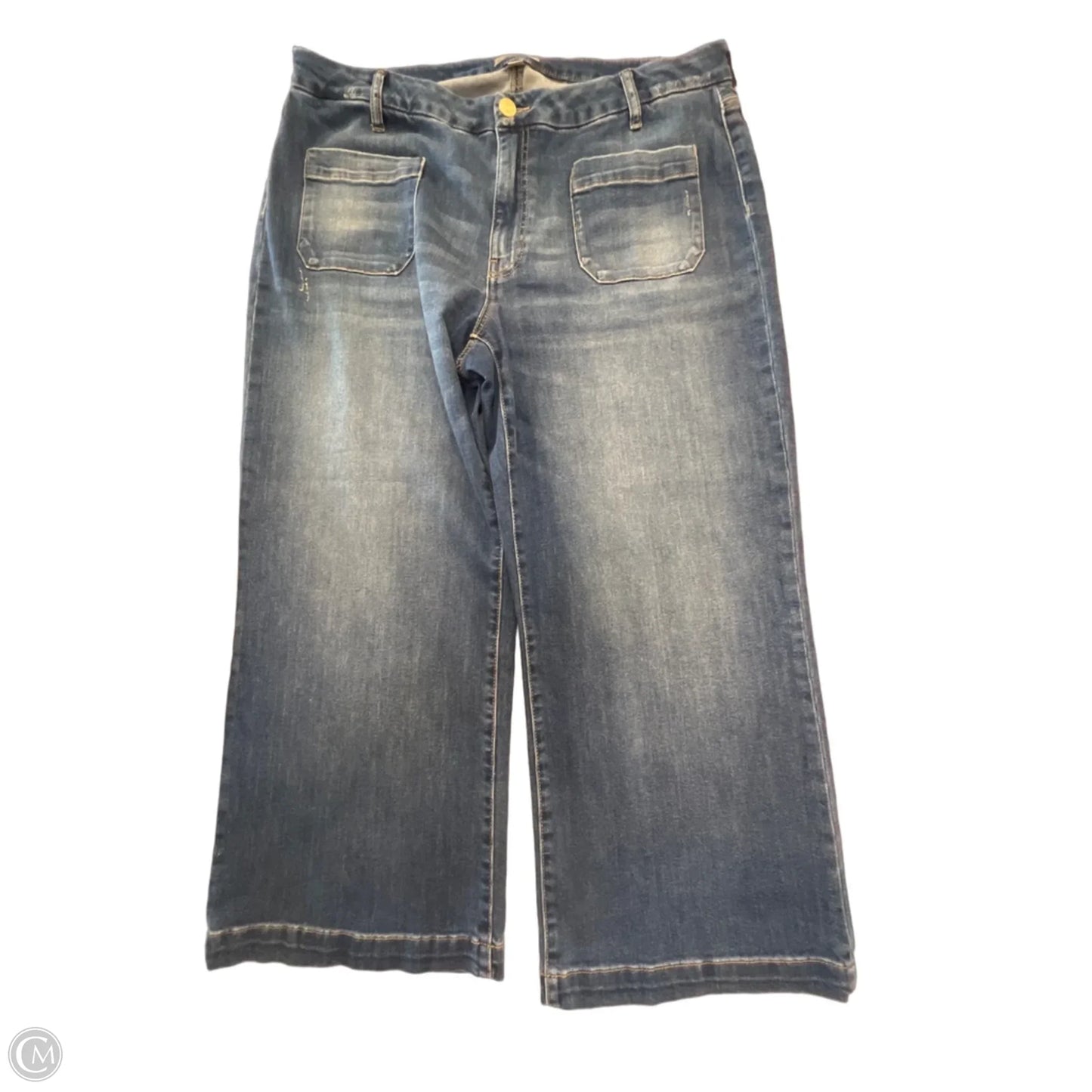 Jeans Wide Leg By Kut In Blue Denim, Size: 16