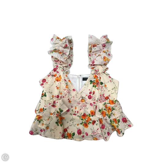 Blouse Sleeveless By House Of Harlow In Floral Print, Size: M