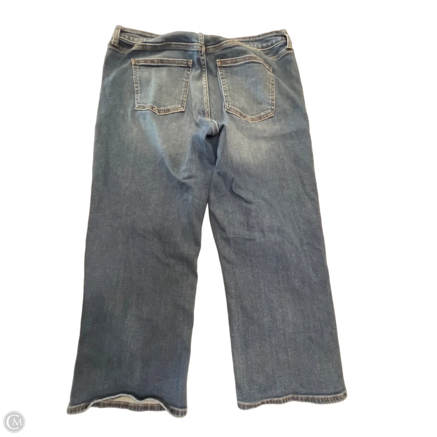 Jeans Cropped By Just Usa In Blue Denim, Size: 16