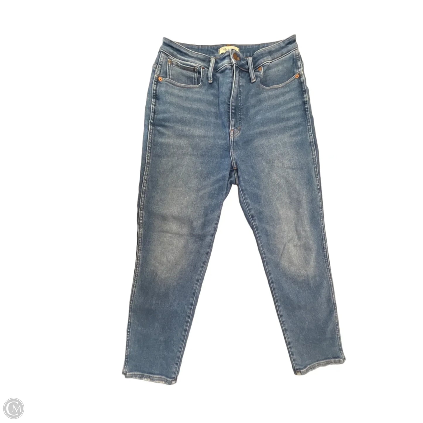 Jeans Straight By Madewell In Blue Denim, Size: 10