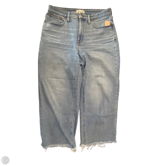 Jeans Wide Leg By Madewell In Blue Denim, Size: 10